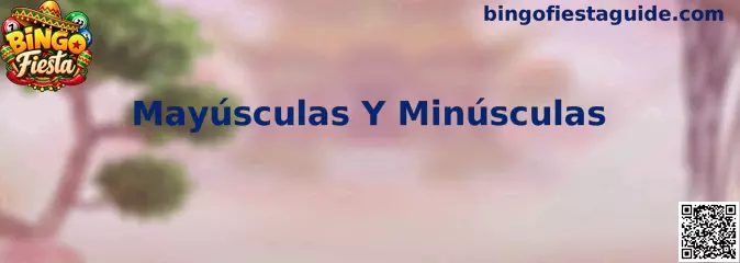 Guía de Bingo Fiesta sobre el uso correcto de mayúsculas y minúsculas en códigos