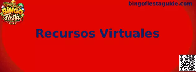Guía visual de recursos virtuales de Bingo Fiesta, monedas digitales, potenciadores, comodines e insignias